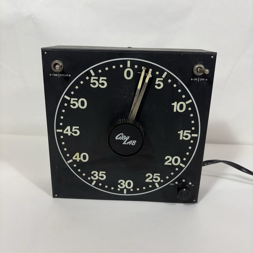 GRALAB Model 300 Darkroom Timer 1 sec/ 60 min TESTED WORKS Glow in Dark, Buzzer